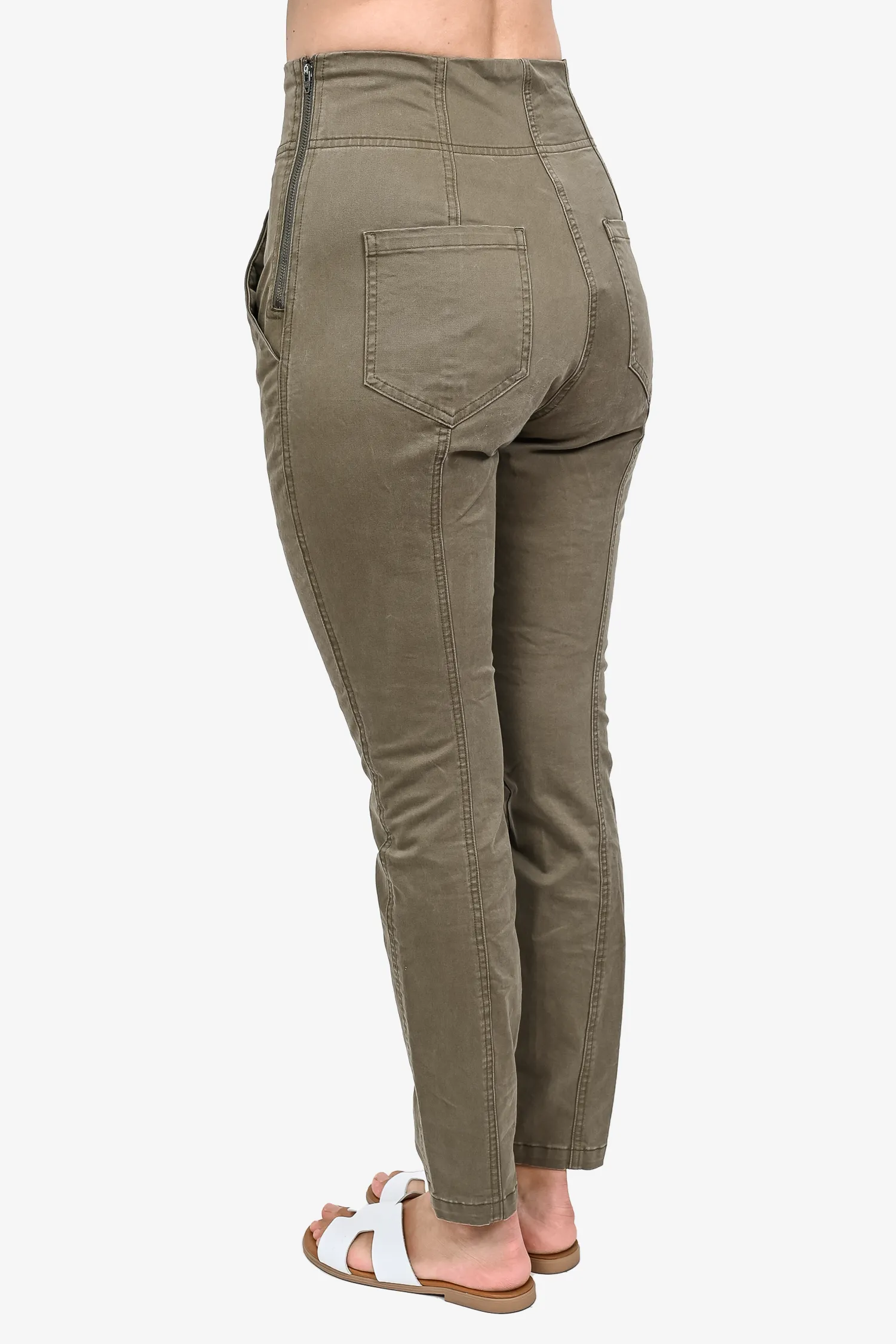 A.L.C Green Lace Up Cargo Pants Size 4