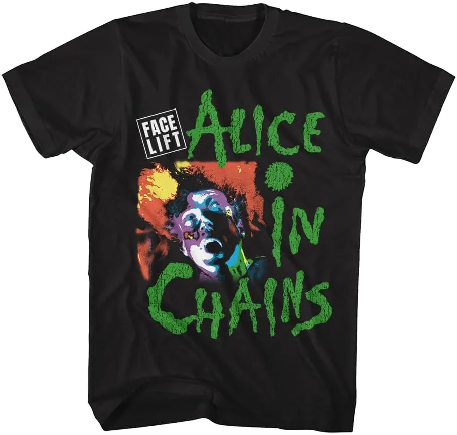 Alice in Chains Facelift Tour '91 Front & Back Print Adult Short Sleeve T Shirt Vintage Style Graphic Tee