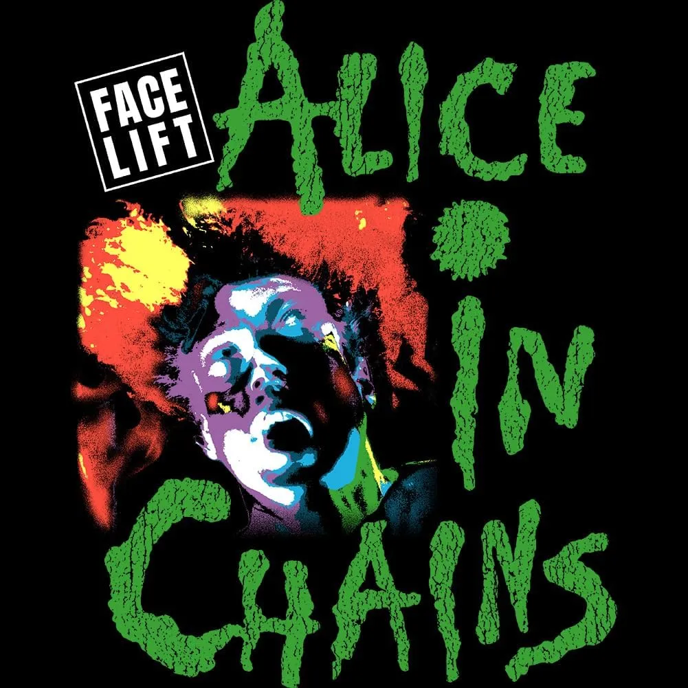 Alice in Chains Facelift Tour '91 Front & Back Print Adult Short Sleeve T Shirt Vintage Style Graphic Tee