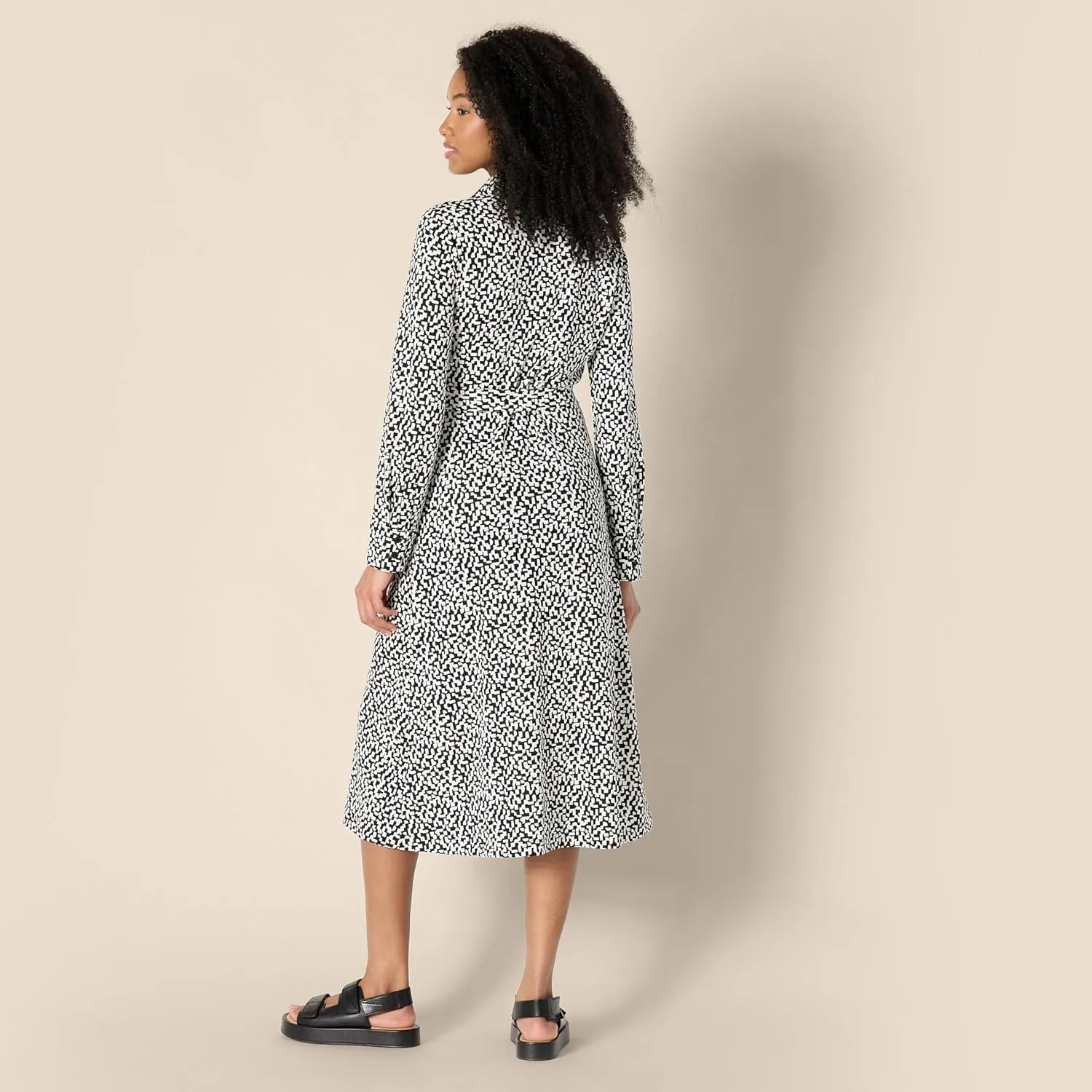 Amazon Essentials Women's Regular-Fit Matte Jersey Midi Length Dress