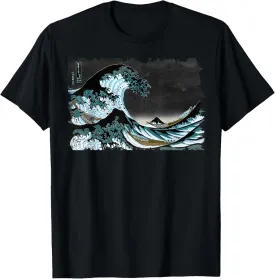 Famous Vintage Japanese Art: Great Ocean Wave Stylish Design T-Shirt
