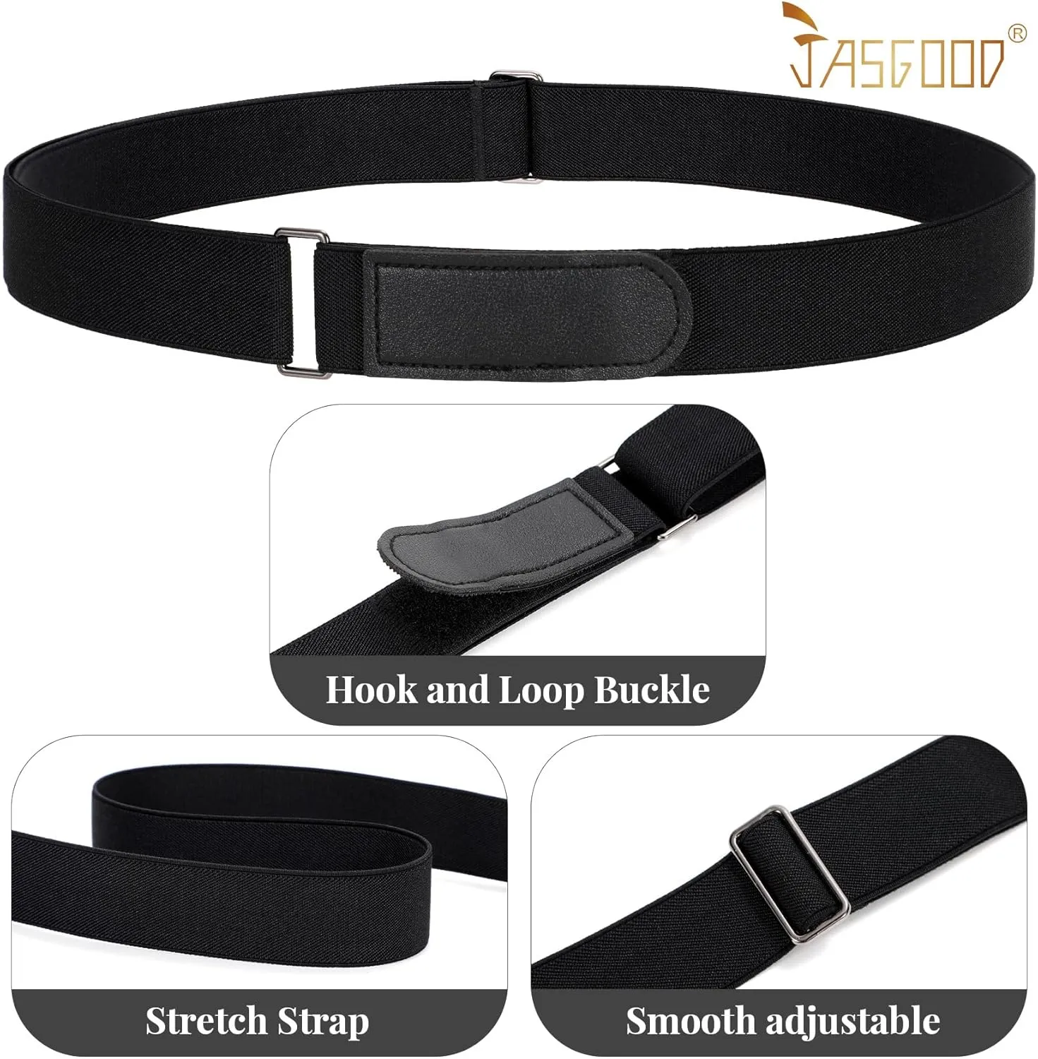 JASGOOD Crop Top Tuck Waist Band Adjustable Band Tucking Sweaters Shirts Elastic Stretch Belts for Women Change Style of Tops