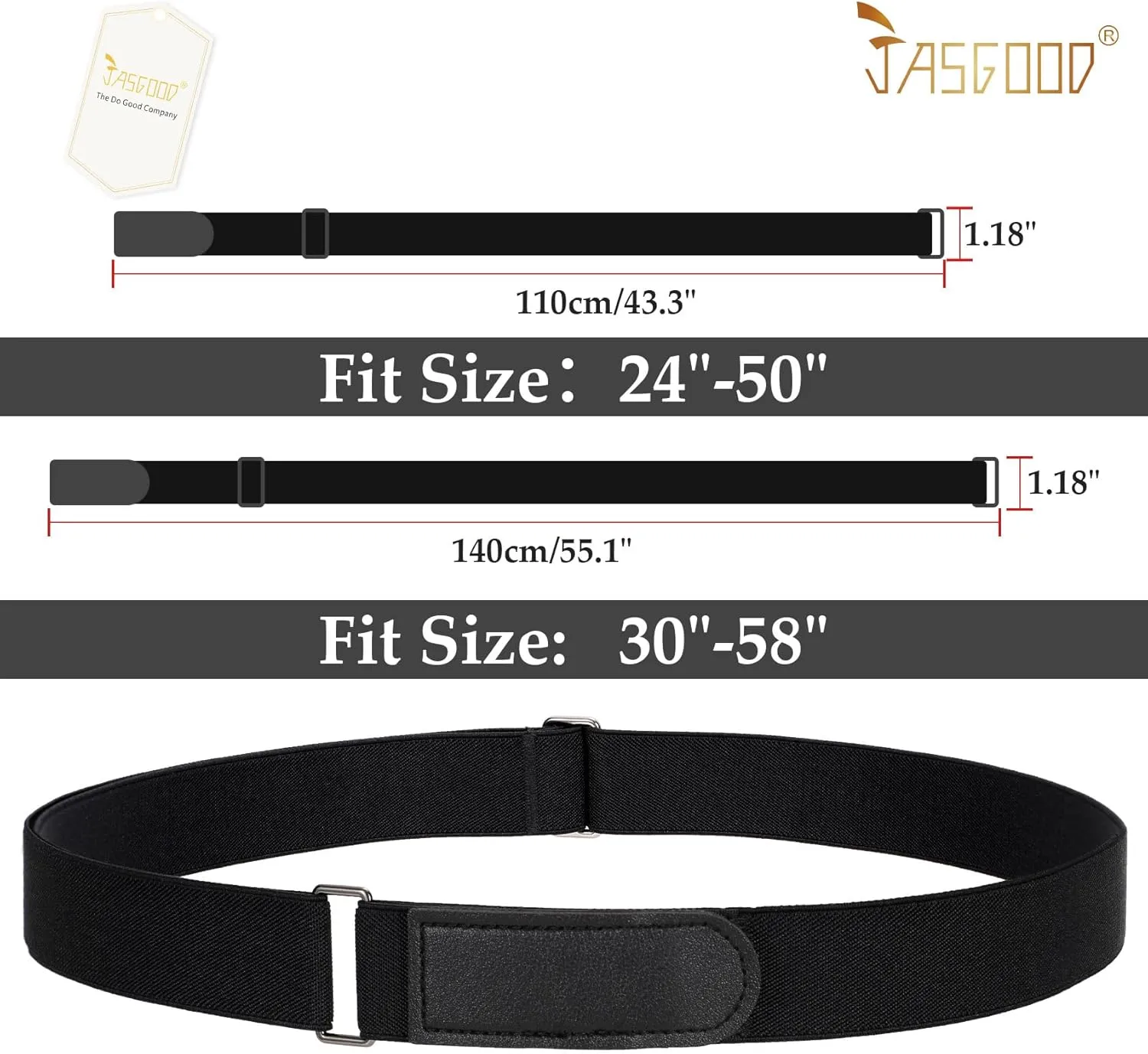 JASGOOD Crop Top Tuck Waist Band Adjustable Band Tucking Sweaters Shirts Elastic Stretch Belts for Women Change Style of Tops