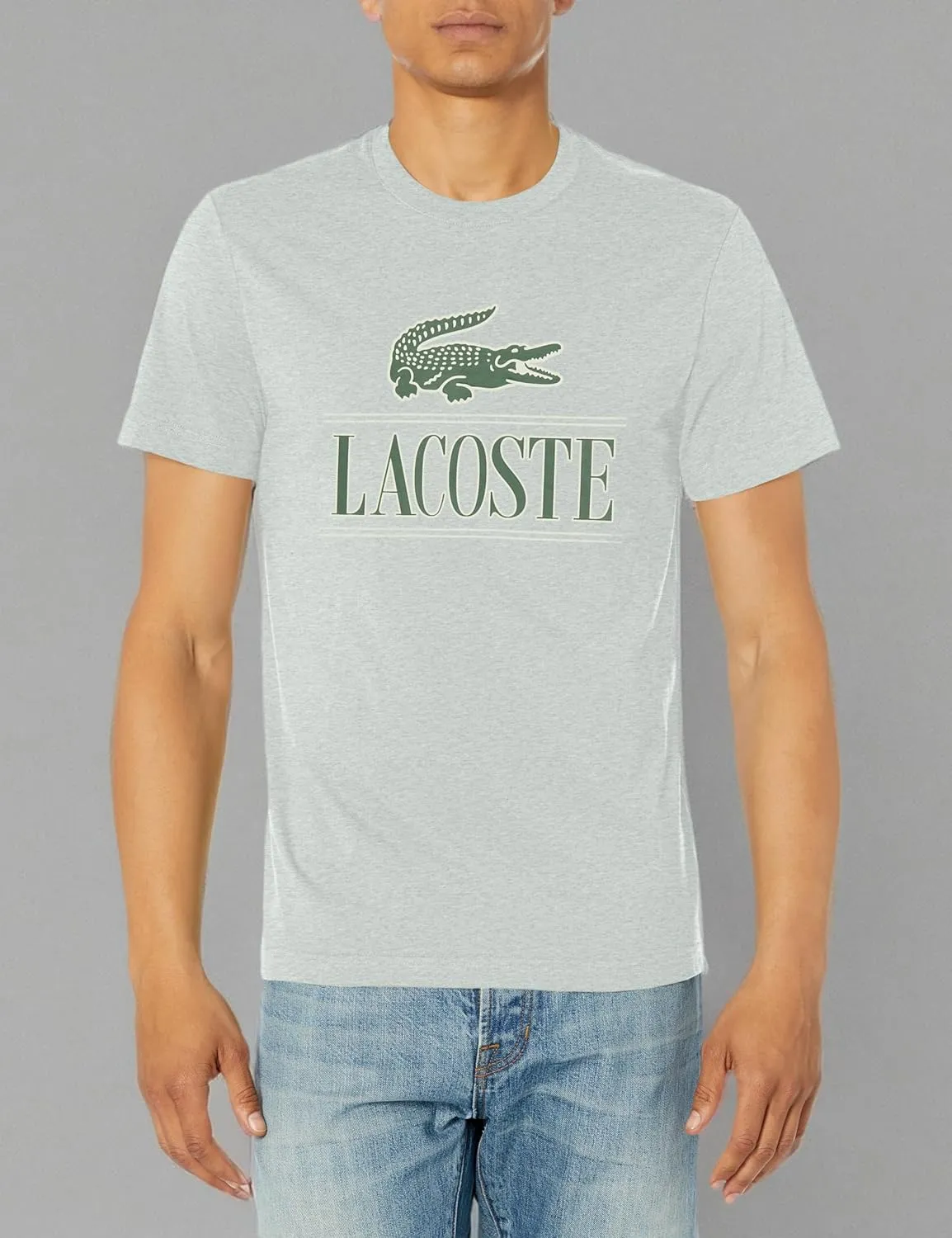 Lacoste Men's Short Sleeve Crew Neck Croc Graphic T-Shirt