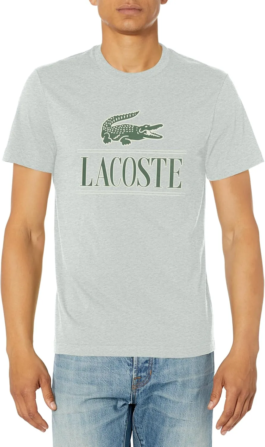 Lacoste Men's Short Sleeve Crew Neck Croc Graphic T-Shirt