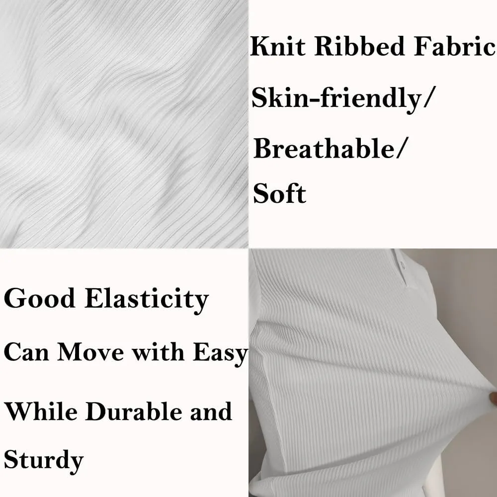 Men's Muscle Slim Fit Polo Shirts Long&Short Sleeve Stretch T-Shirts Casual Stylish Tee for Golf Workout