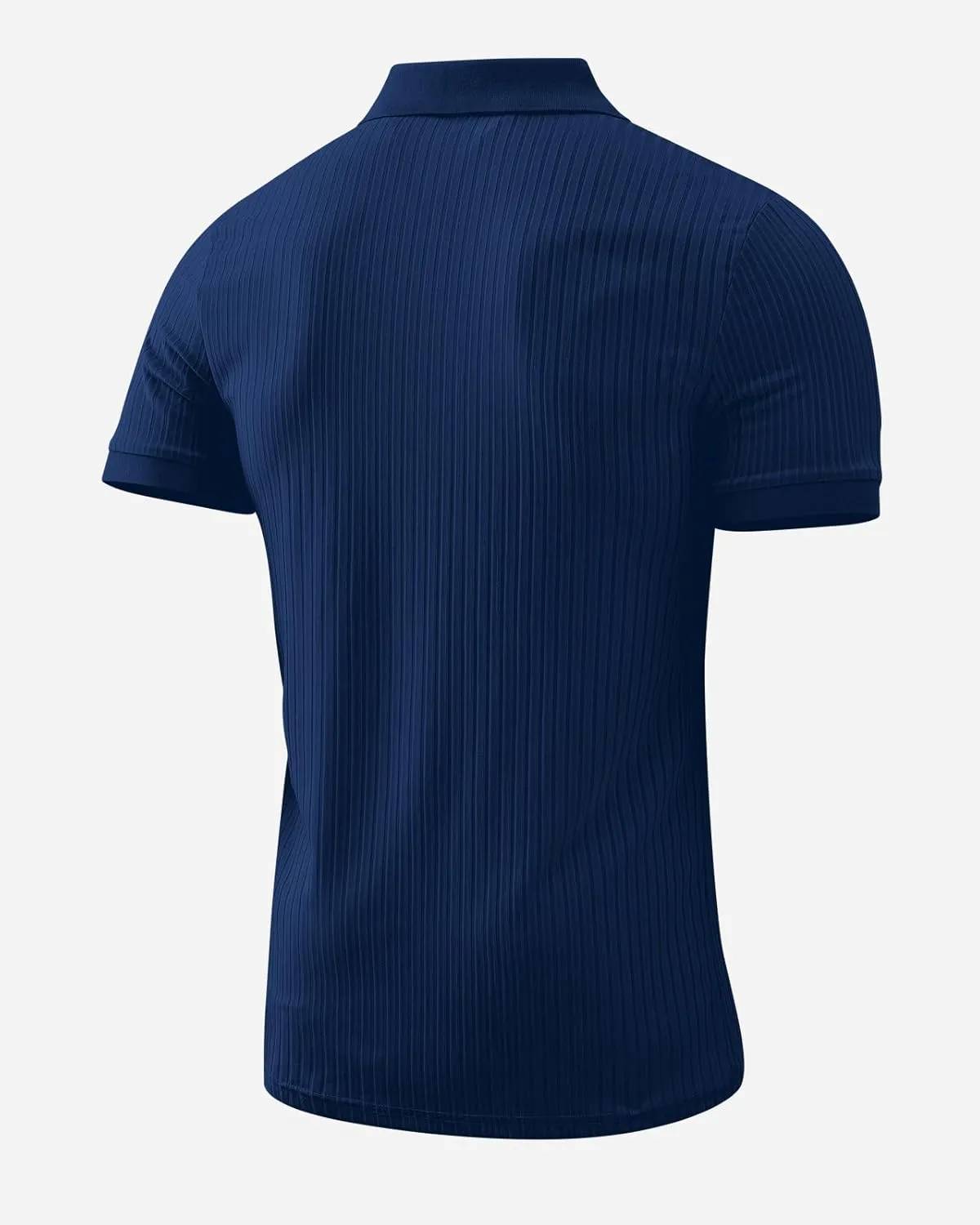 Muscle Polo Shirts for Men Slim Fit Textured Knit Polo Shirts Short Sleeve Mens Collared Shirts Casual Stylish