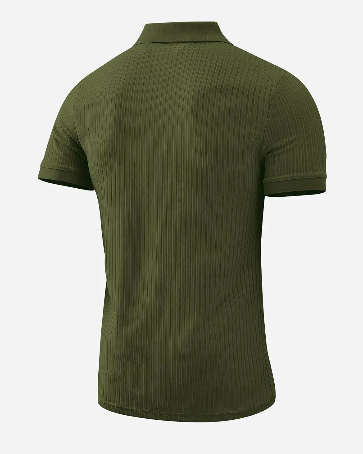 Muscle Polo Shirts for Men Slim Fit Textured Knit Polo Shirts Short Sleeve Mens Collared Shirts Casual Stylish