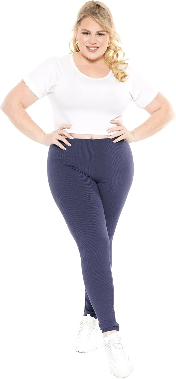 Oh So Soft Women's Plus Size Knee Length and Full Length Leggings | X-Large - 7X