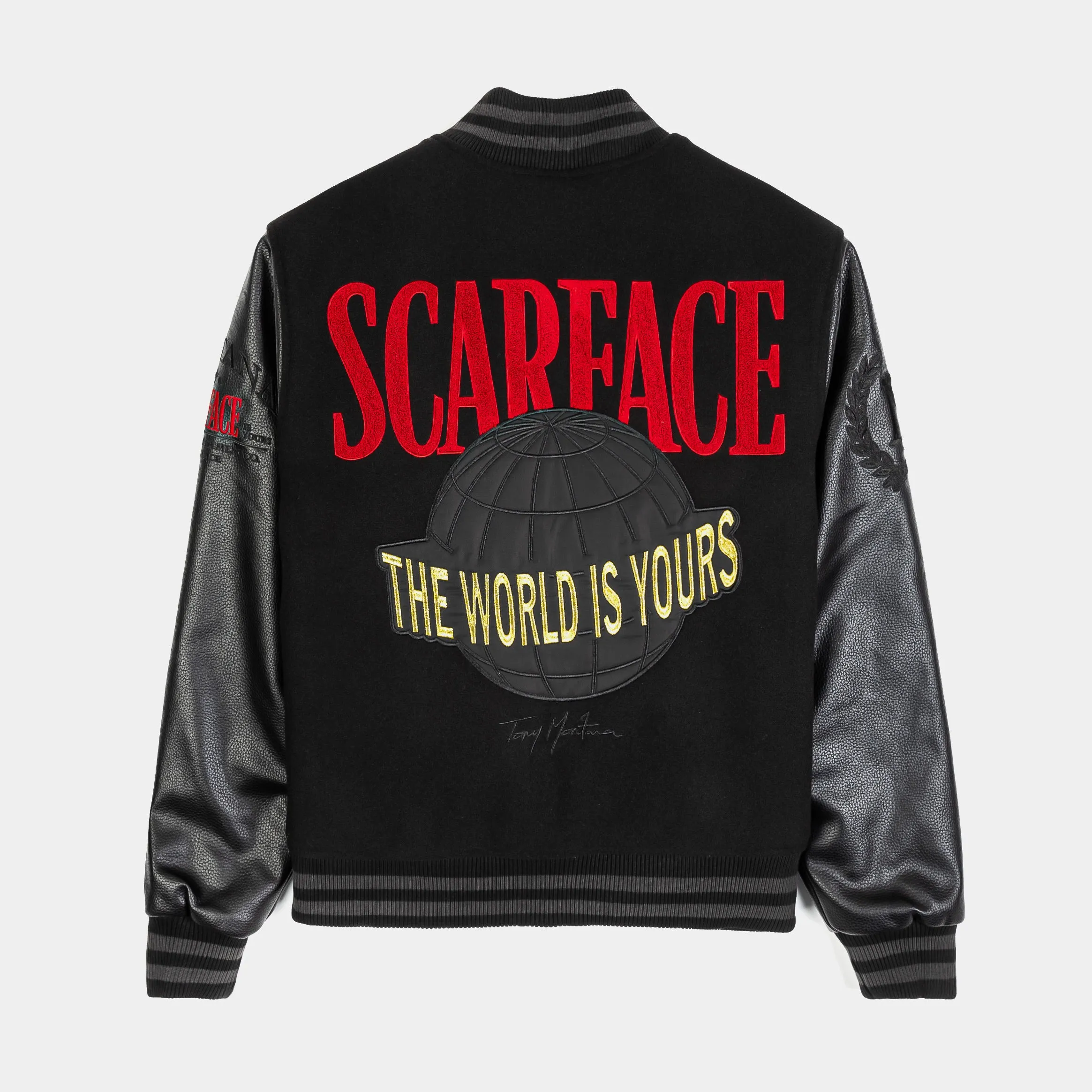 SP x Scarface Cigar Varsity Mens Jacket (Black/Red)
