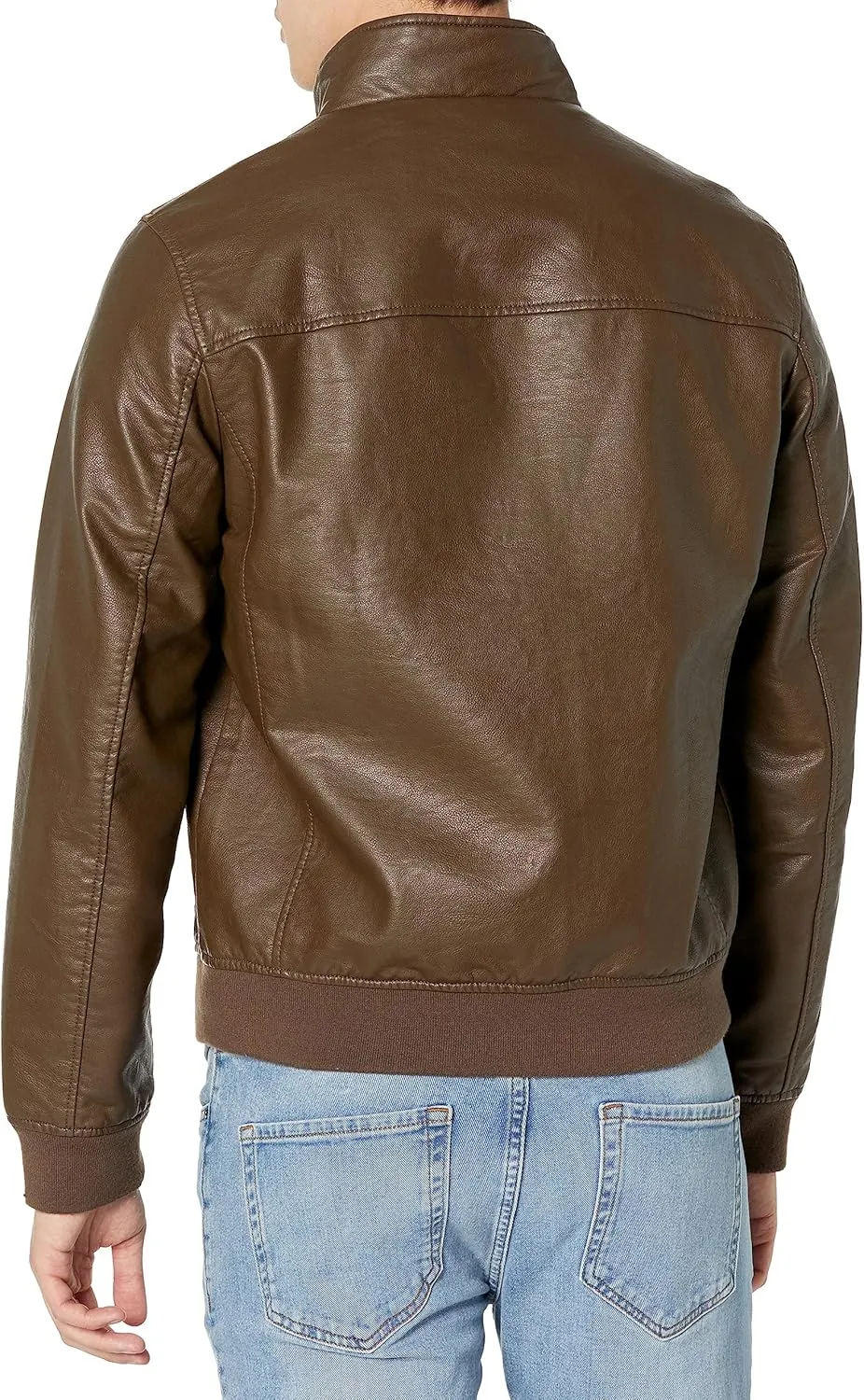 Tommy Hilfiger Men's Faux Leather Bomber Jacket