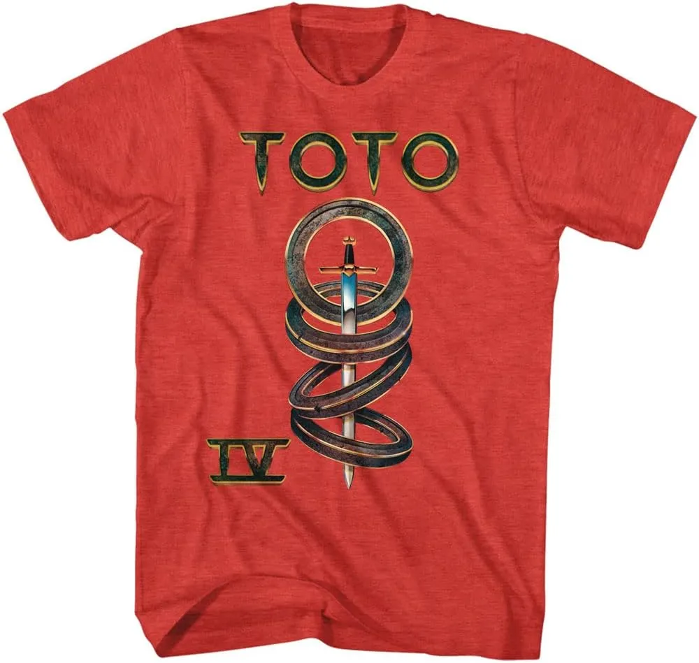 Toto Music IV Album Cover Mens Short Sleeve T Shirt 80s Classic Rock Vintage Style Graphic Tees