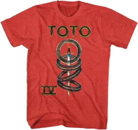 Toto Music IV Album Cover Mens Short Sleeve T Shirt 80s Classic Rock Vintage Style Graphic Tees