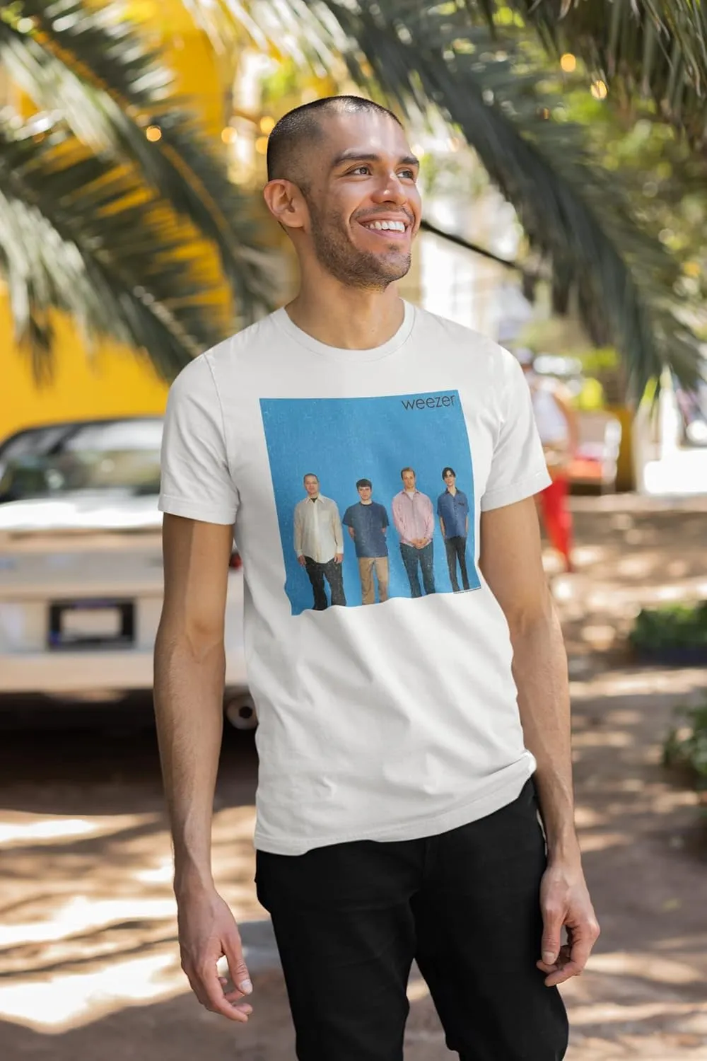 Weezer T Shirt Debut Album Cover Adult Short Sleeve T Shirts 90s Rock Vintage Style Graphic Tees