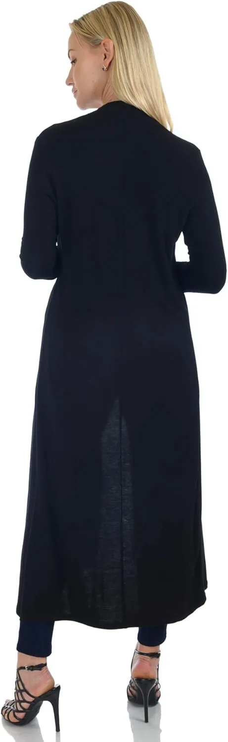 Women's Long Sleeve/Sleeveless Full Length Duster Long Open Cardigan(Sizes: S-5X)