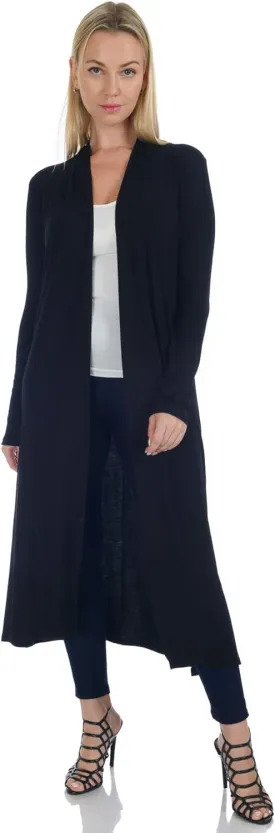 Women's Long Sleeve/Sleeveless Full Length Duster Long Open Cardigan(Sizes: S-5X)